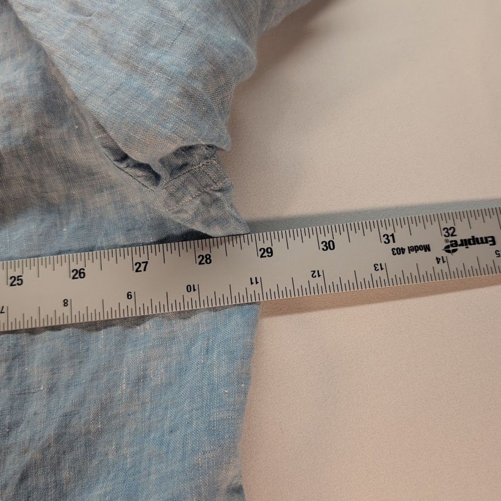 Brooks Brothers Mens XXL Madison Fit Linen Button Down Shirt Blue - Picture 6 of 8